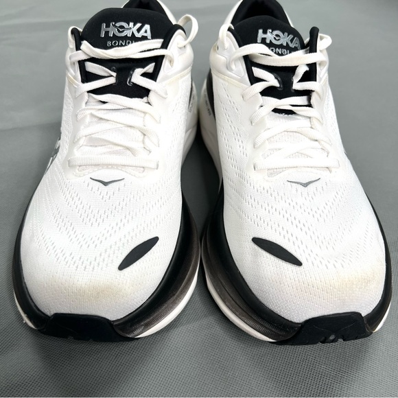Hoka One One Bondi 8 White/Black Men’s 12.5 Great Condition! Running Shoes - Picture 3 of 15